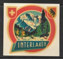 Alter Kofferaufkleber Interlaken