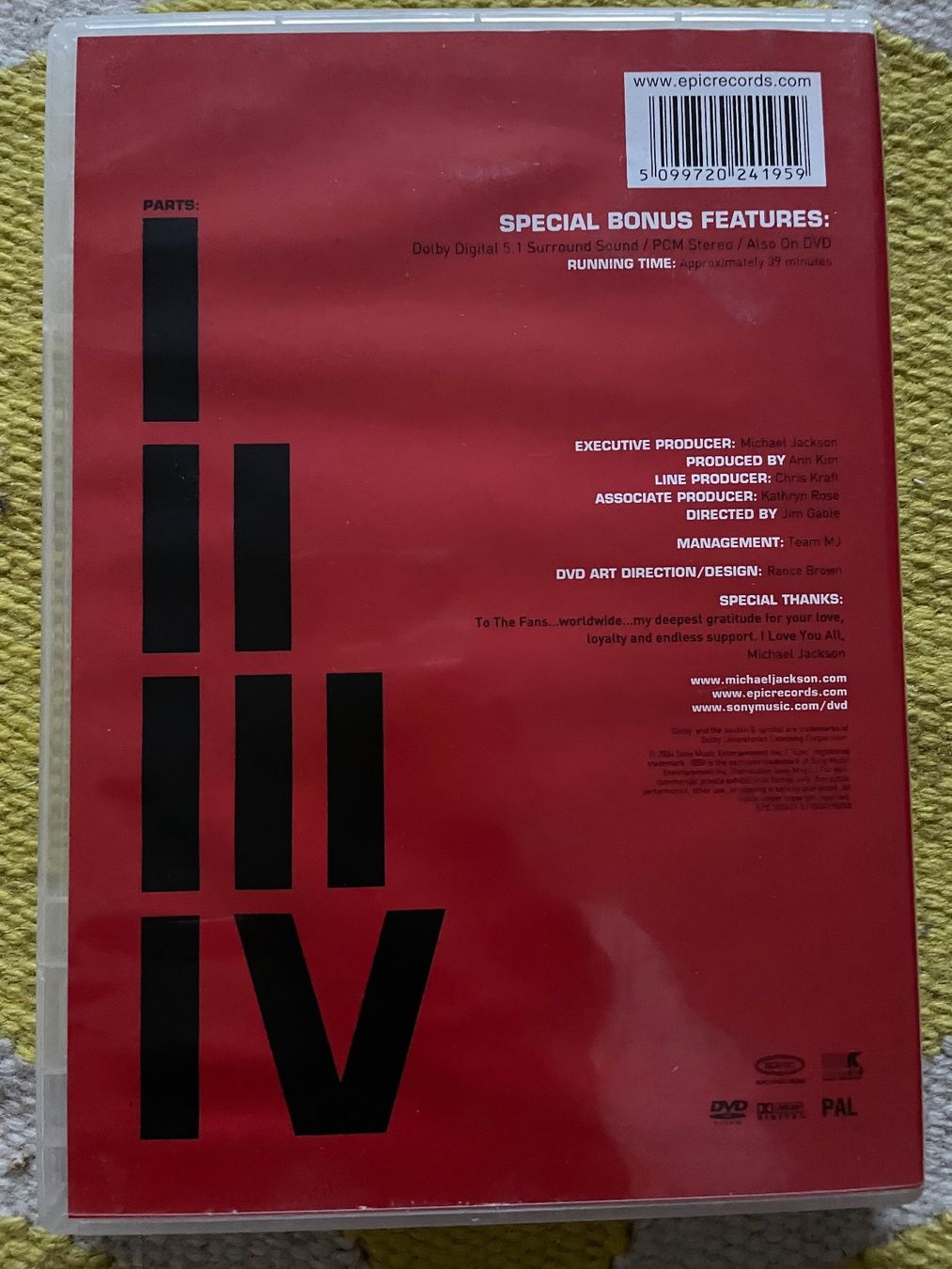 Tutti i DVDs: MICHAEL JACKSON-DVD THE ONE – Usato da Rorschacherberg venduto da CD-Roli 1