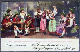 AK Ansichtskarte steirische Alpensänger und Tänzer, 1910