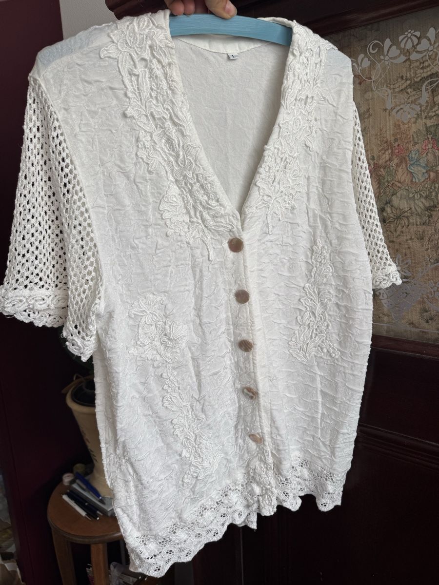 Chemisiers: Vintage Bluse Oberteil Spitze  – D'occasion à Obfelden par cesarina10 8