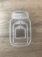 Stanzschablonen-Set  kleines Weck-Glas und Etiketten