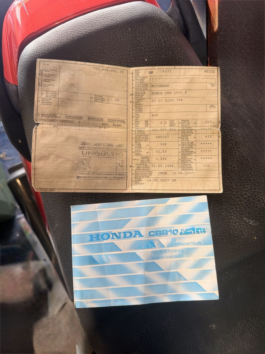 Honda Strada: Honda CBR 1000F – Usato da Triesen venduto da sim_85wd 4