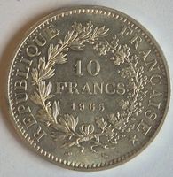 Frankreich 10 Francs 1965 «Hercule» – 900er Silber (R128)