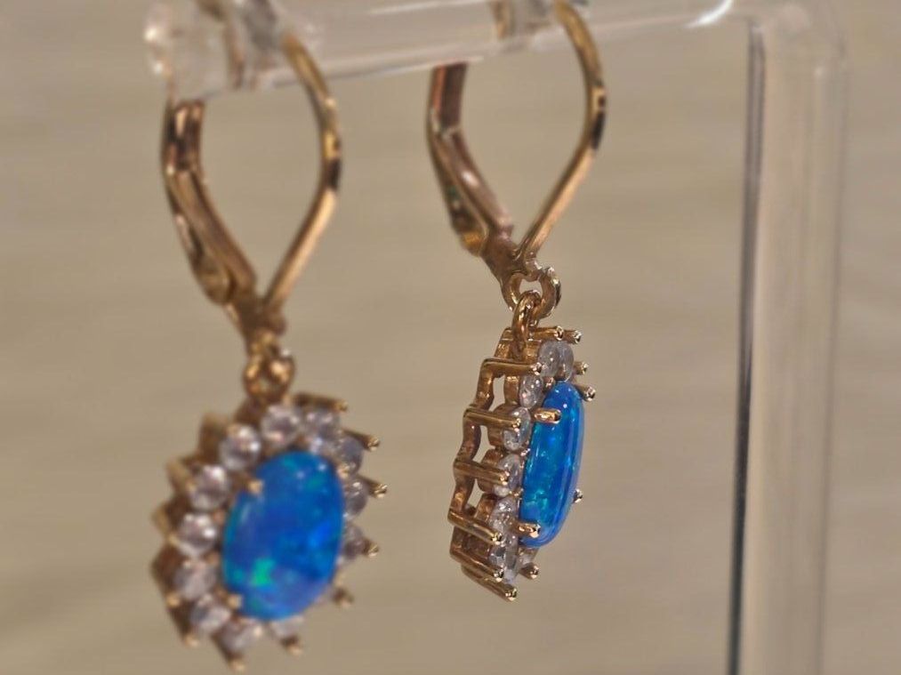 Orecchini pendenti & Orecchini a lobo: Opal Ohrringe – Usato da Hemmental venduto da Fantasie1