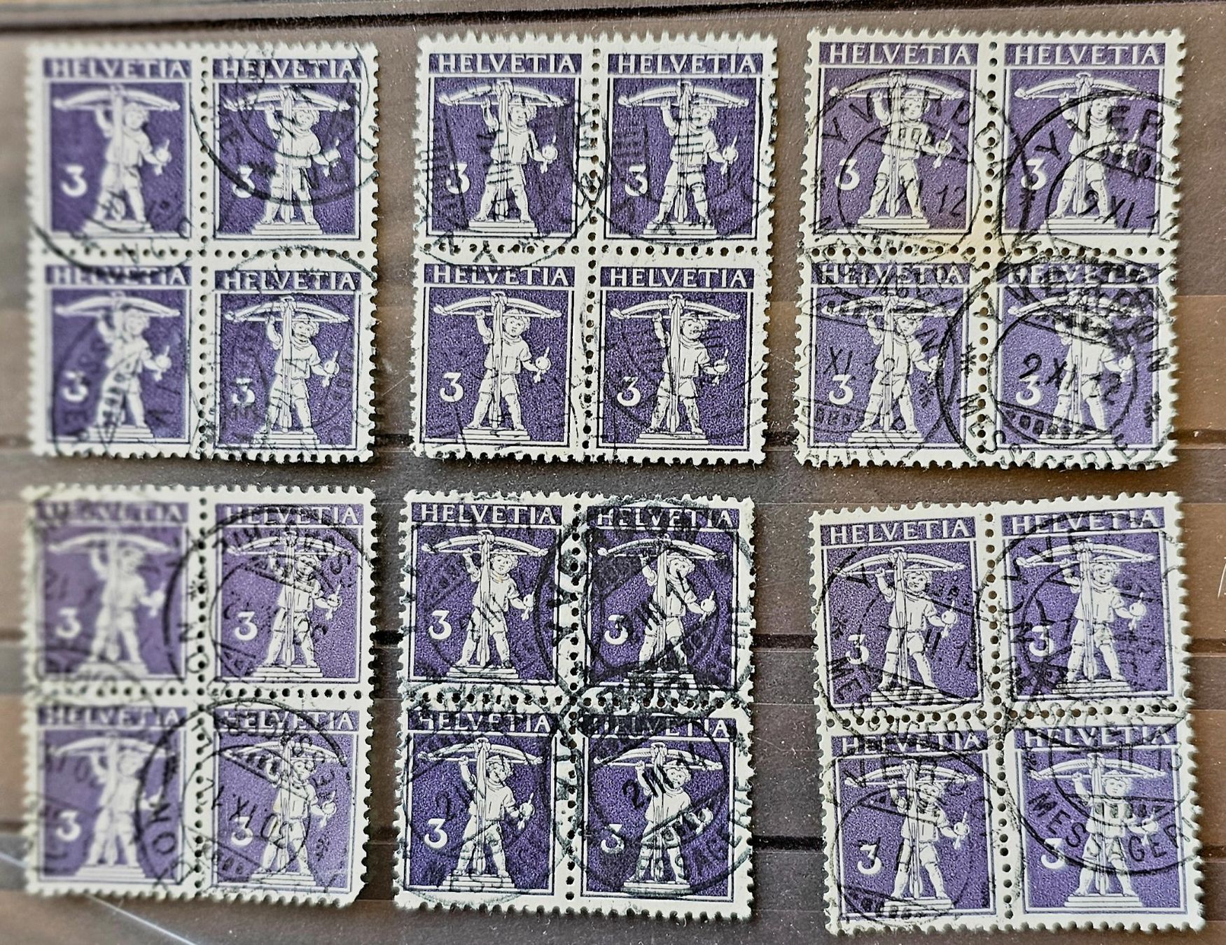 Tutti i francobolli: Schweiz  - alte 4er-Bl. gest. – Usato da Les Valettes venduto da Nuba1