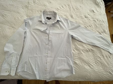 Zara Man Striped Shirt, Slim Fit - Size Large