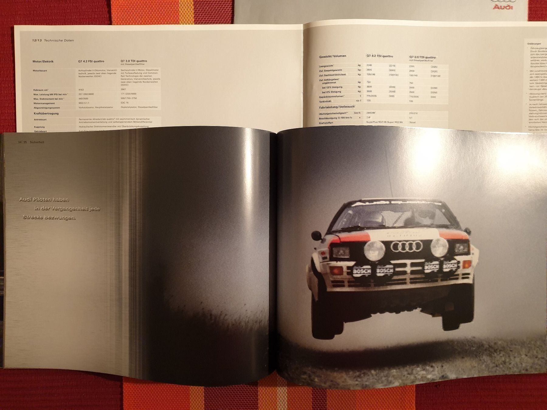Riviste & Magazine: AUDI Q7 2005 - Prospekt / Preisliste – Usato da Viganello venduto da CARLiteratur 2