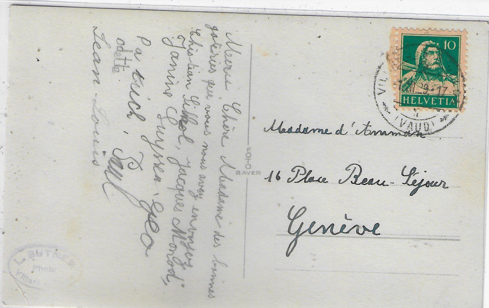 Cartoline postali: Chalet Marie-Therese - Villars – Usato da Ettingen venduto da Kartenplanet 1