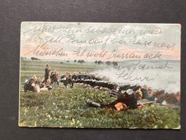 Postkarte 1908 Militär Schlachfeld    (P806)