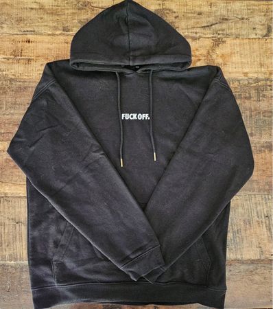 Sweat à capuche noir "F**K OFF" taille M