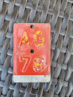 AG 78 VELONUMMER - FAHRRADSCHILD - PLAQUE DE VELO
