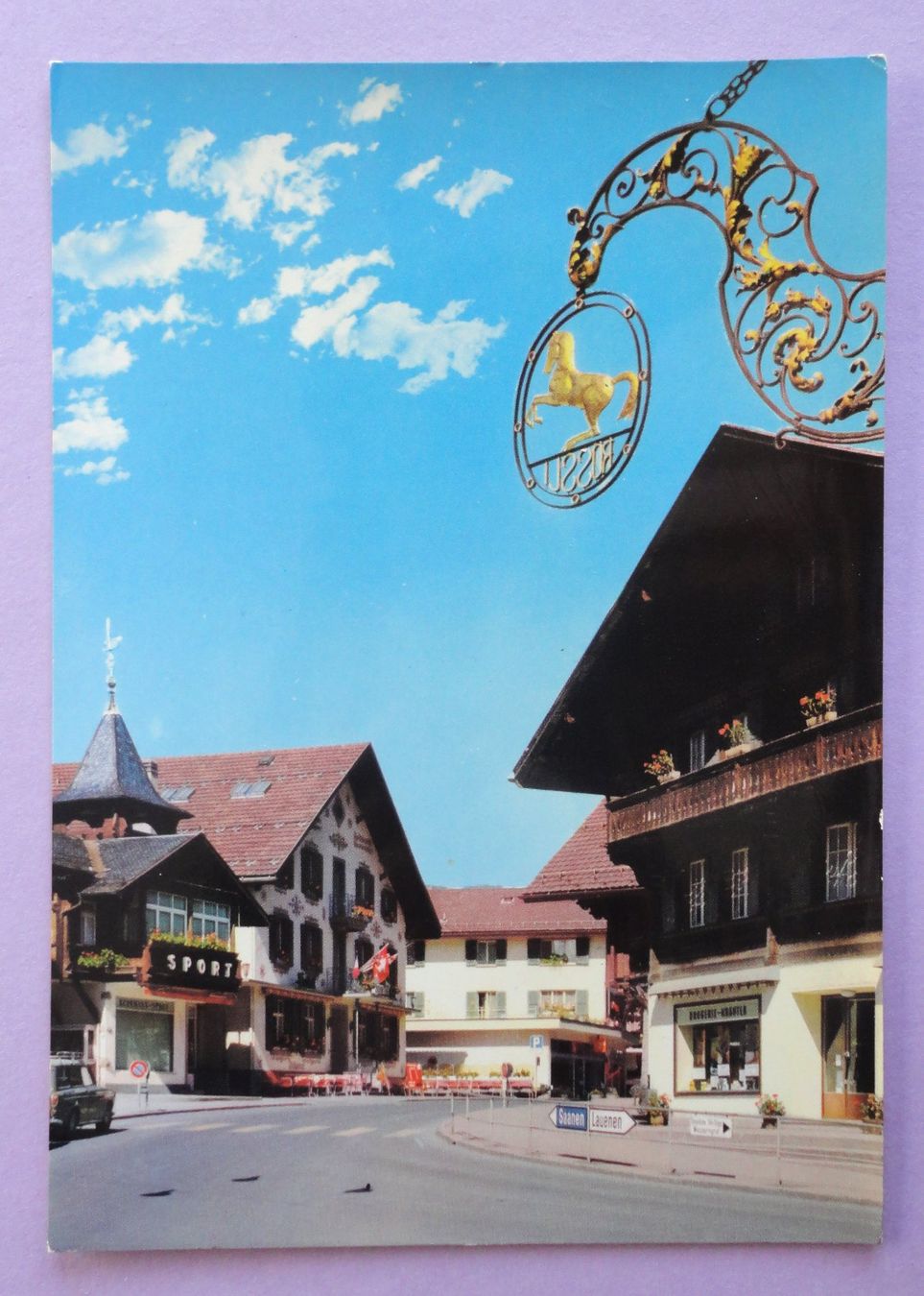 Cartoline postali: Gstaad 1052 m – Usato da Fétigny venduto da Billy2miny