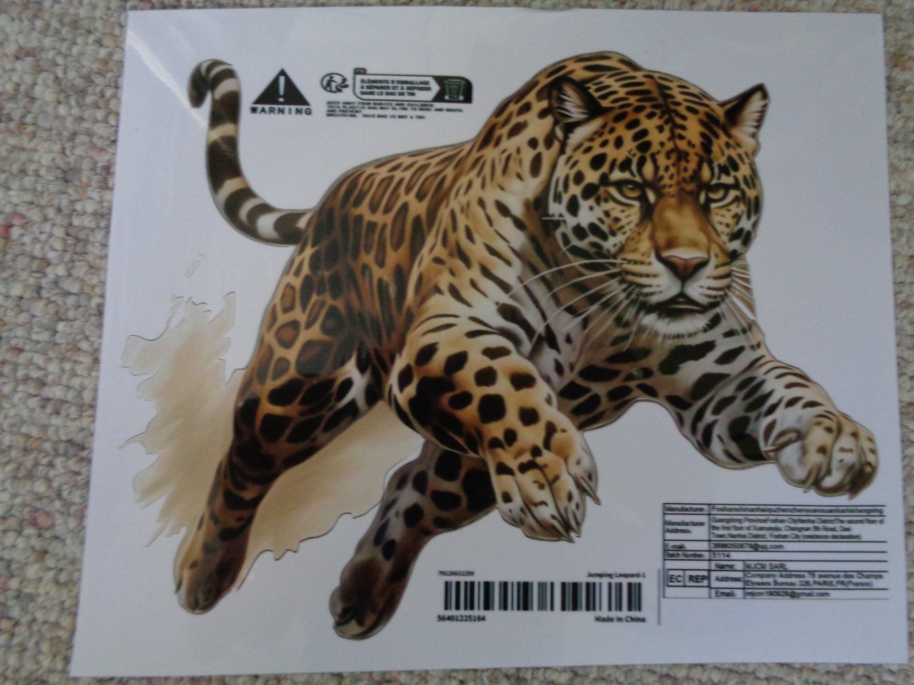 Sticker: Sticker Leopard 20 x 15.5 cm – Nuovo e nell'imballaggio originale da Langenbruck venduto da Gumsi 1