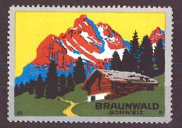Braunwald ** Vignette Label Kleber Verschlussmarke