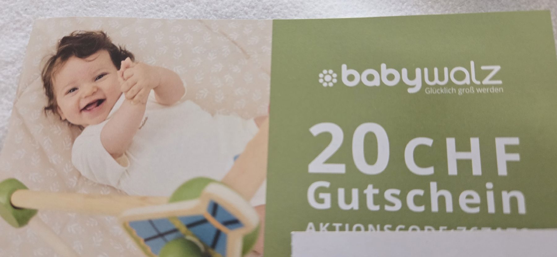 Buoni: Baby-Walz 20 CHF Code ab 99.- bis 15.9.26 – Nuovo (secondo la descrizione) da Uttigen venduto da TomTom_