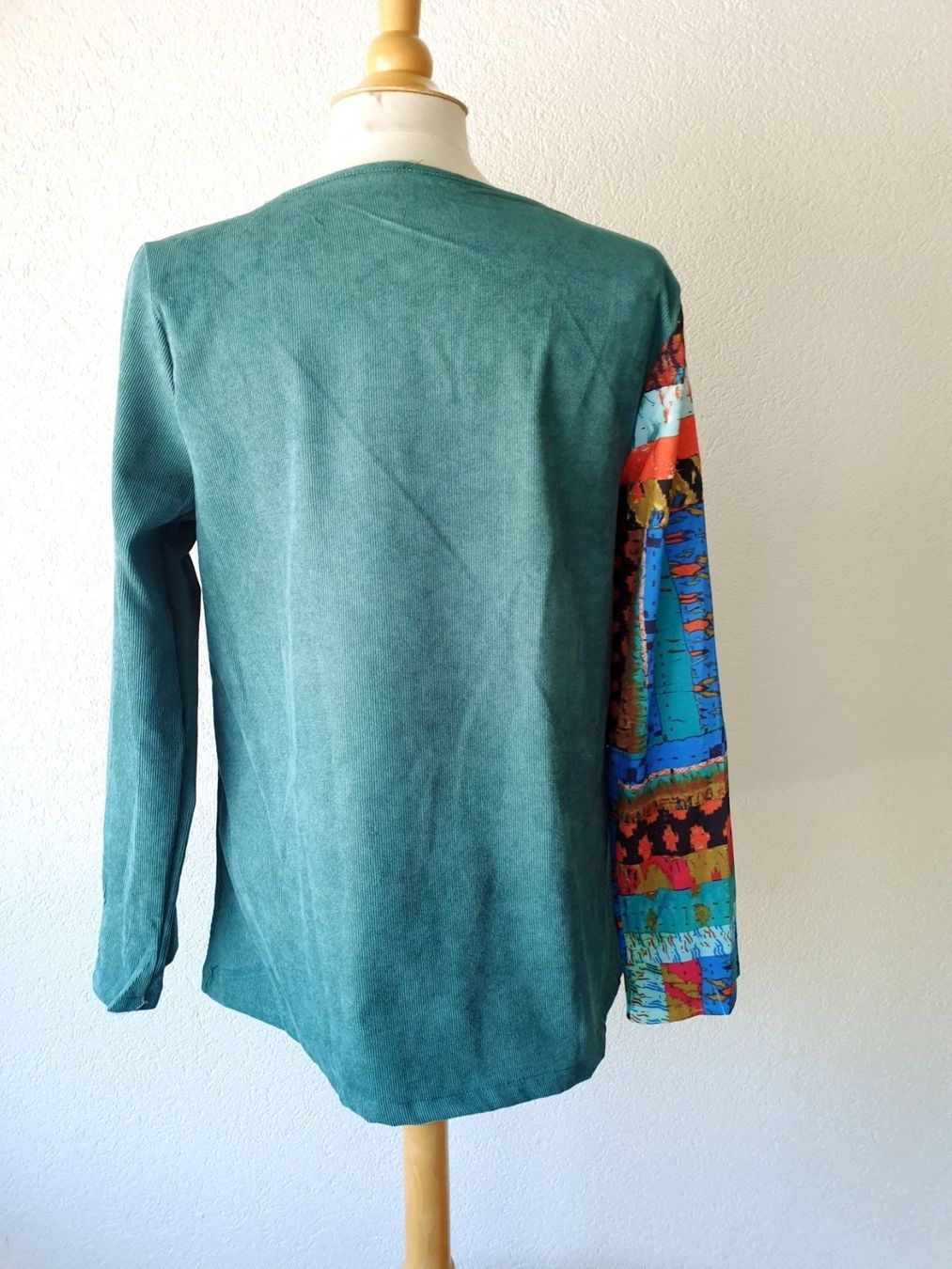 Maglioni & Felpe: PULLI PULLOVER PETROL UND BUNT M 38 VINTAGE STYLE CORDSTOFF – Nuovo (secondo la descrizione) da Elsau venduto da the-colorful-side 6