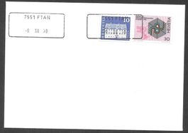 GR Brief Aushilfsstempel 7551 FTAN 9.XII.78