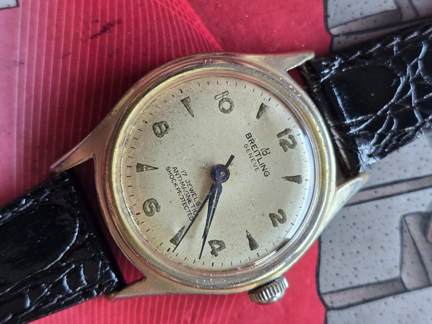 Eterna Orologi: 331 Breitling HA aus ca 1948 Cal. Peseaux 350 – Usato da Muri AG venduto da Corredor