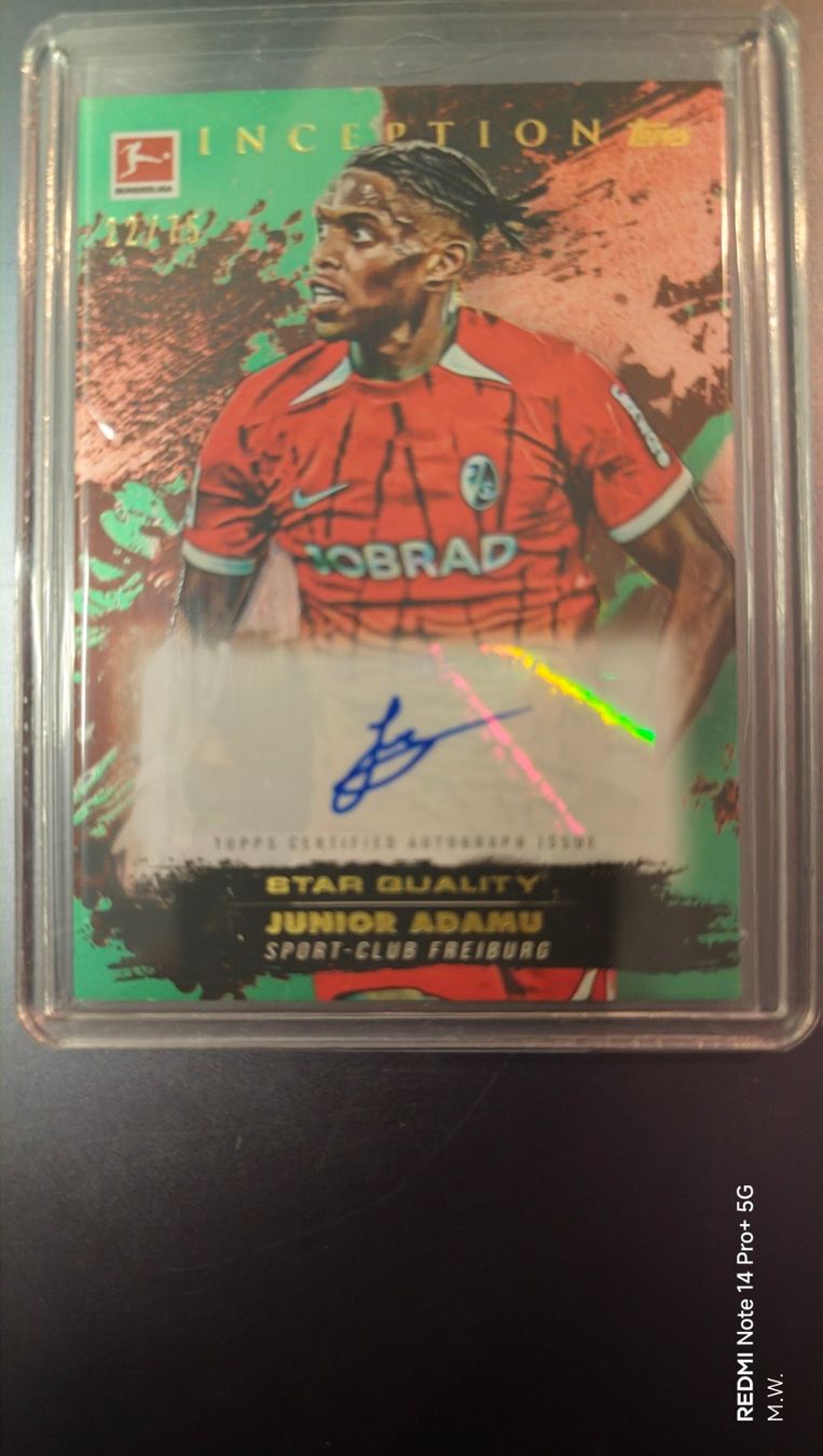 Topps Carte collezionabili: Topps Inception 24/25 Junior Adamu /75 mit Autogramm – Usato da St. Gallen venduto da RudyundFloydCards