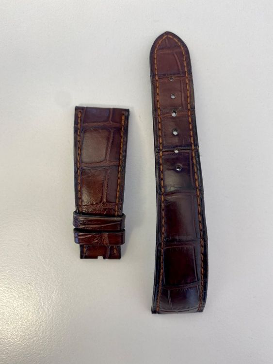Bracelet Montre Patek Philippe Cuir Marron 16 Mm - Pour Montre De Luxe, Occasion