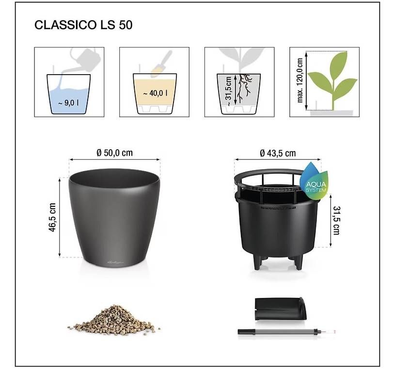 Vasi per fiori: Lechuza Classico LS 50 Weiss  – Usato da Kirchberg SG venduto da Rapfunzel 1