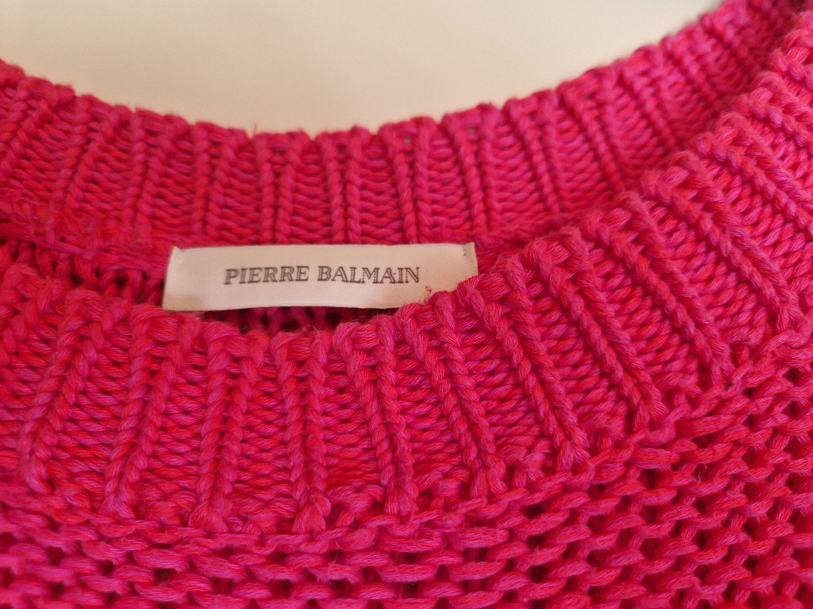Balmain Maglioni & Felpe: Pull rose vif Pierre Balmain T.M coton – Usato da Pully venduto da Patriciaeve 2