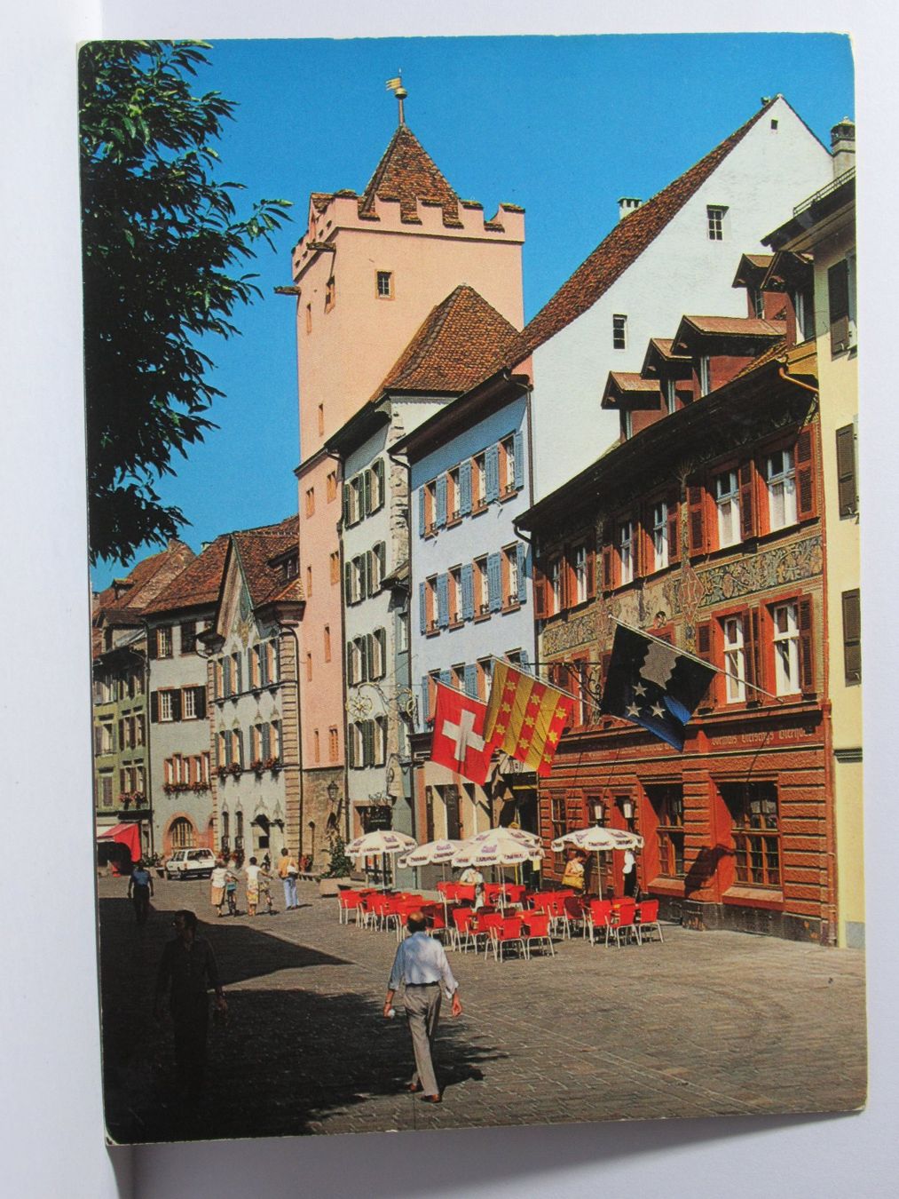 Cartoline postali: Rheinfelden , Marktgasse , Restaurant 1986 – Usato da Grenchen venduto da Bluemchen1900
