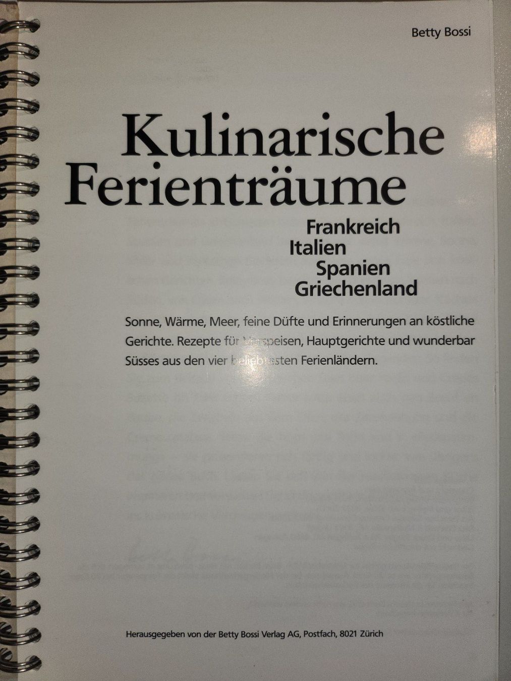 Livres: Betty Bossi: Kulinarische Ferienträume – D'occasion à Dietikon par Buchantiqdietikon 1