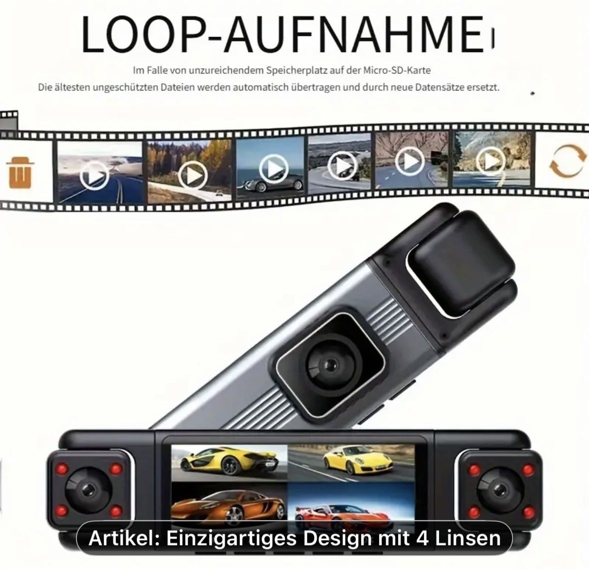 Action Cam: DASCHCAM,AUTO KAMERA,AUTO  COCPIT KAMERA MIT BATTERY – Nuovo (secondo la descrizione) da Dällikon venduto da oez_gcw6 1
