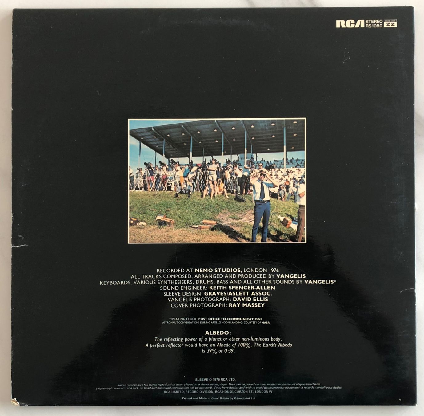 Dischi in vinile: VANGELIS- ALBEDO 0.39 – Usato da Poliez-Pittet venduto da Newtown-Records 1