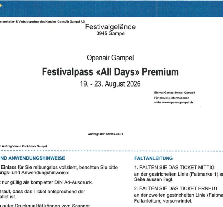 Tickets: Gampel Premium All Days Pass – Neu (gemäss Beschreibung) aus Chêne-Bourg von Alleex