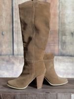 Lederstiefel, neu, cognacfarben, Gr. 38. cool/stylisch