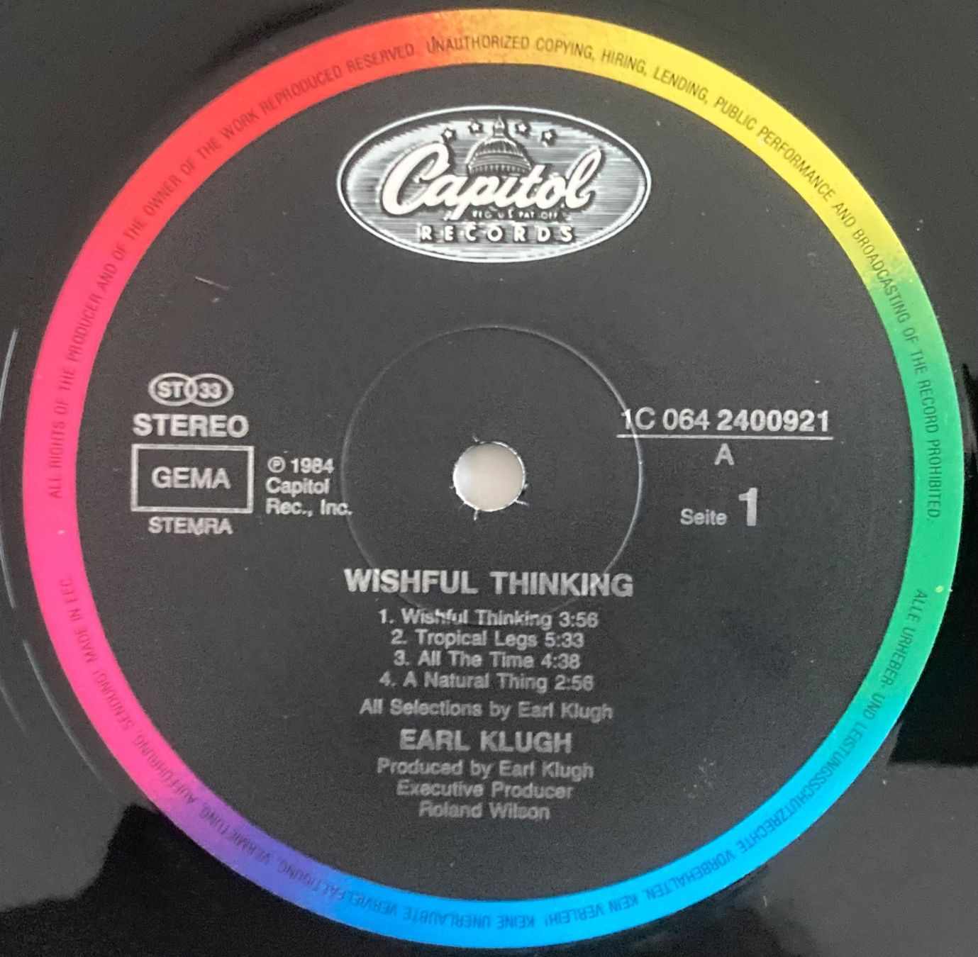 Dischi in vinile: EARL KLUGH - WISHFUL THINKING – Usato da Poliez-Pittet venduto da Newtown-Records 2