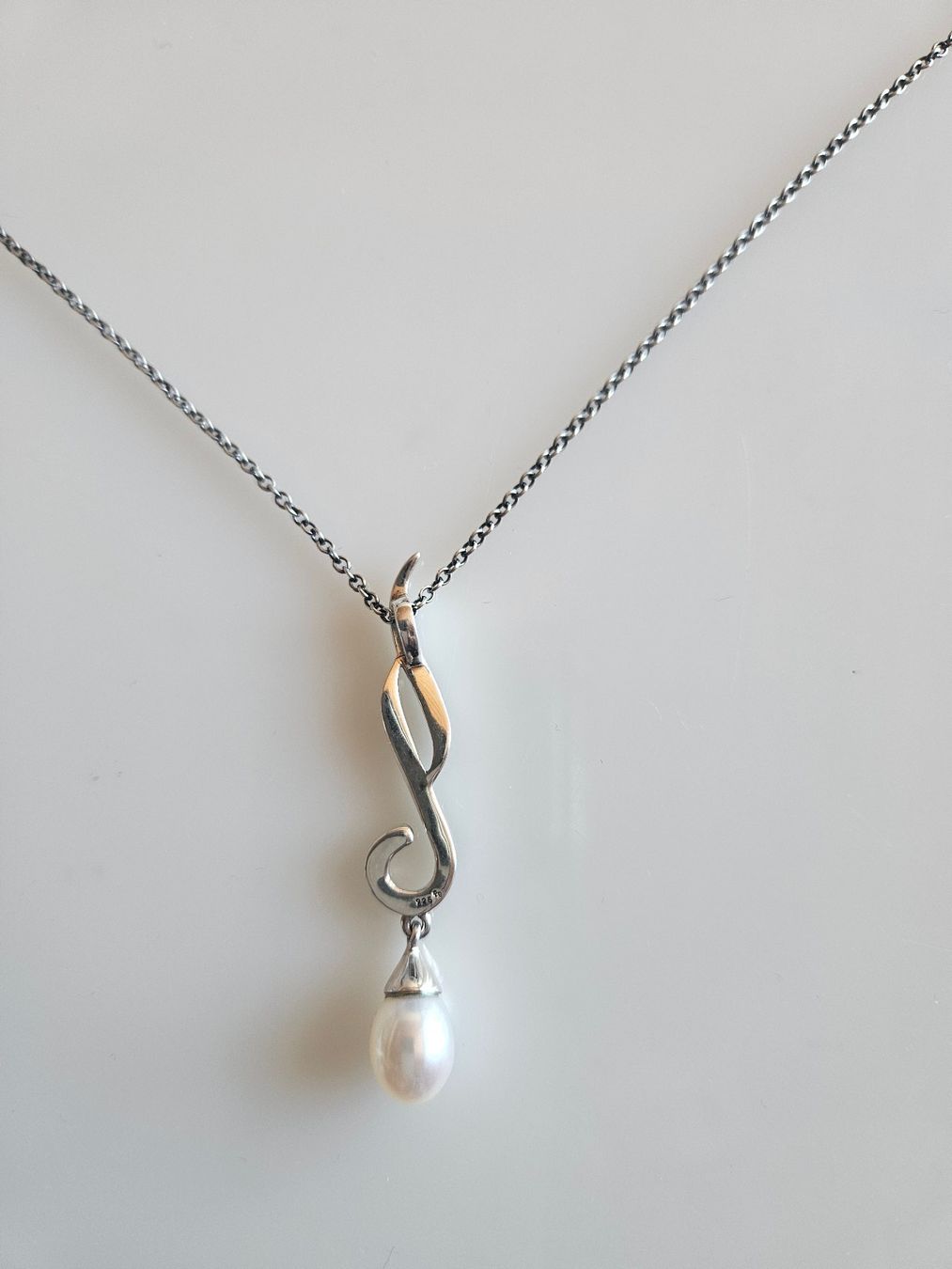 Catenine: Silber Kette mit Perle – Nuovo (secondo la descrizione) da Winterthur venduto da ste_tcx5 2