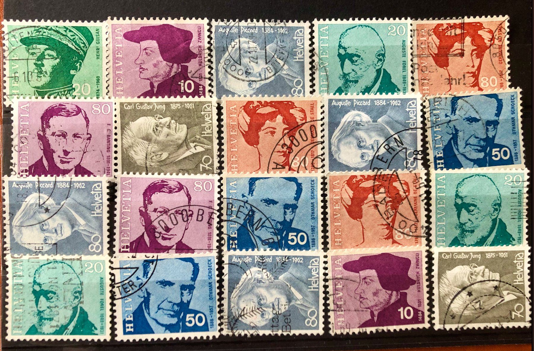 Tutti i francobolli:  Lot CH Briefmarken mit Gestempelt    – Usato da Aarau venduto da Billa007