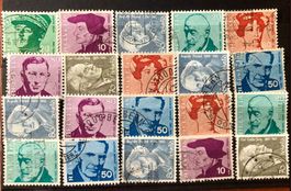  Lot CH Briefmarken mit Gestempelt   