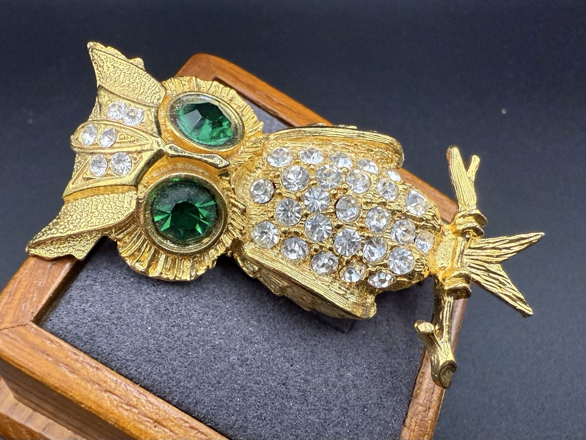 Spille & Fermagli: Vintage Brosche Eule Strass – Usato da Lamone venduto da LaCantinaMagica 2