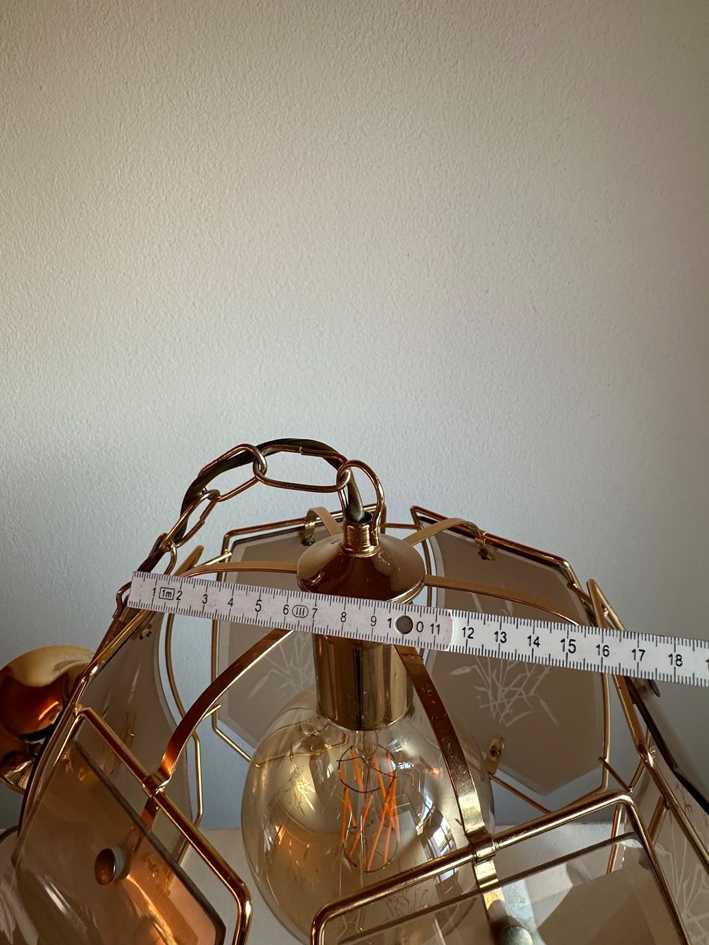 Kronleuchter & Deckenlampen: Vintage Hängelampe aus Glas – Gebraucht aus Zürich von ong8 3