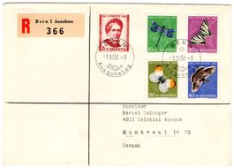 Pro Juventute 1951 Serie auf Einschreibe-FDC nach MONTREAL