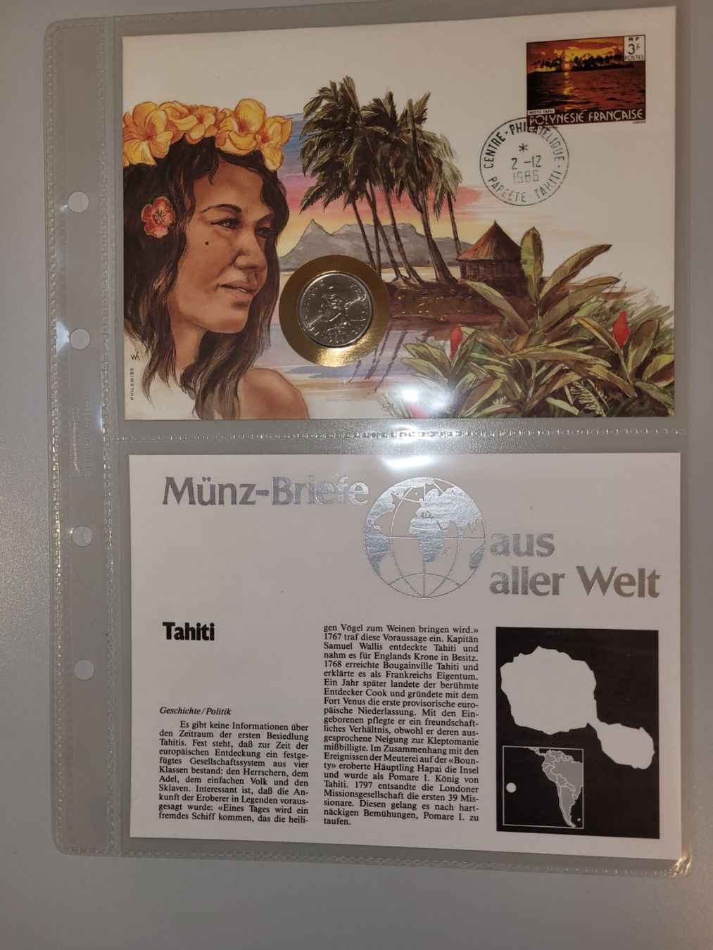 Tutti le monete: Münzbrief Tahiti – Nuovo e nell'imballaggio originale da Bertschikon Gossau venduto da KEO2