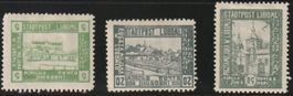 Polen Stadt Luboml, kopfstehend, Mi IF, IIIF, VF, Kat. 210€