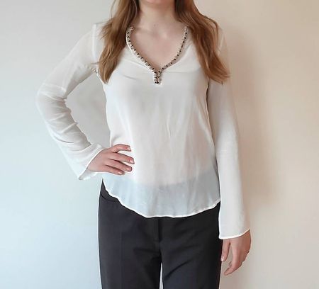 Seidenbluse von Zara, Gr. S (Porto nur CHF 3.40)