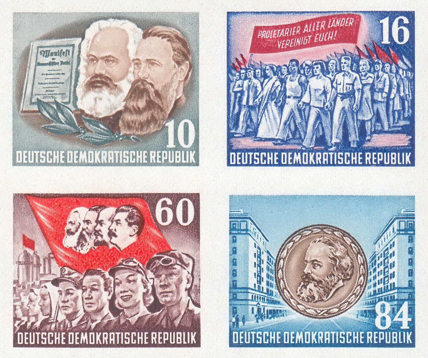 Tutti i francobolli: DDR geschnittene Einzelmarken aus Block 9 B postfrisch ** – Nuovo (secondo la descrizione) da Berlin venduto da philakontor