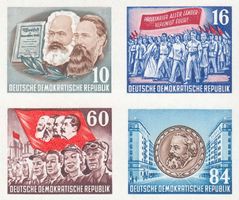 DDR geschnittene Einzelmarken aus Block 9 B postfrisch **