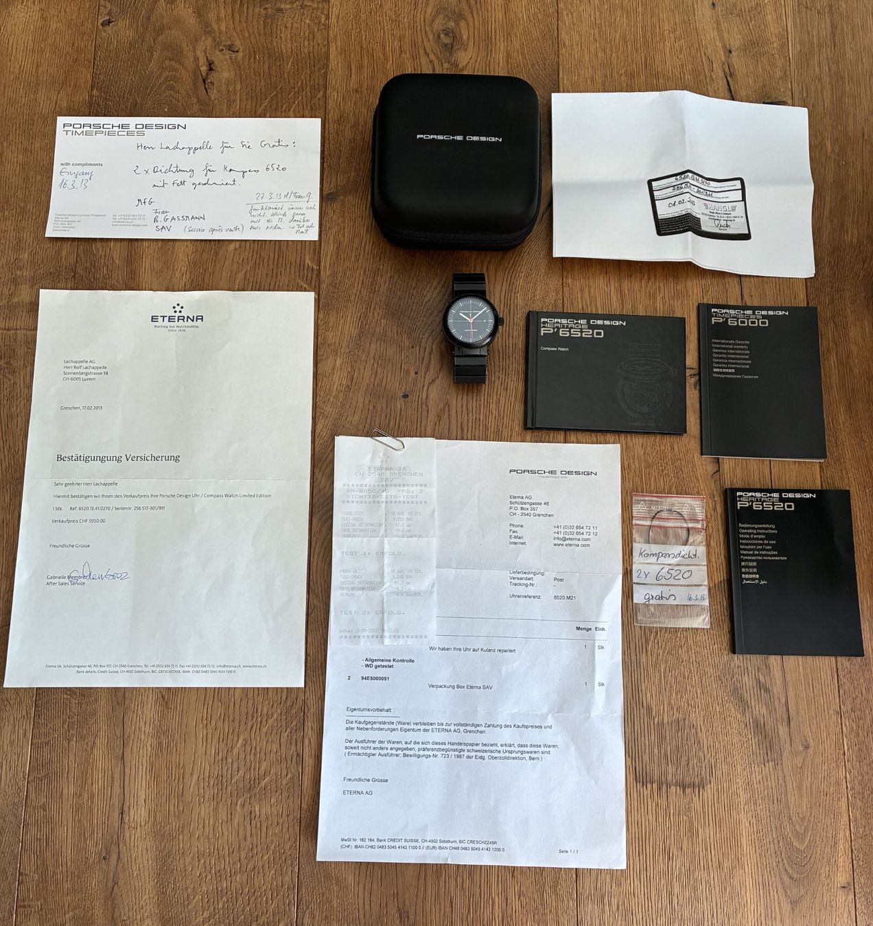 Porsche Orologi: Porsche Design Kompass ref. P6520 in Titan, full set 2013 – Usato da Luzern venduto da lanyue2010 8