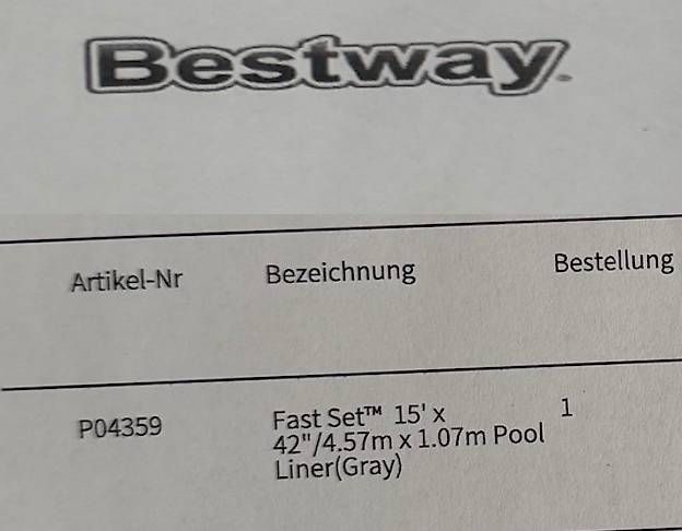 Bestway Piscine: Bestway Fast Set Pool - 4.57m x 1.07m – Nuovo (secondo la descrizione) da Dübendorf venduto da dal64 3