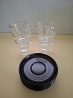 Nespresso Espresso Glasassen mit Unterteller schwarz 6 stück