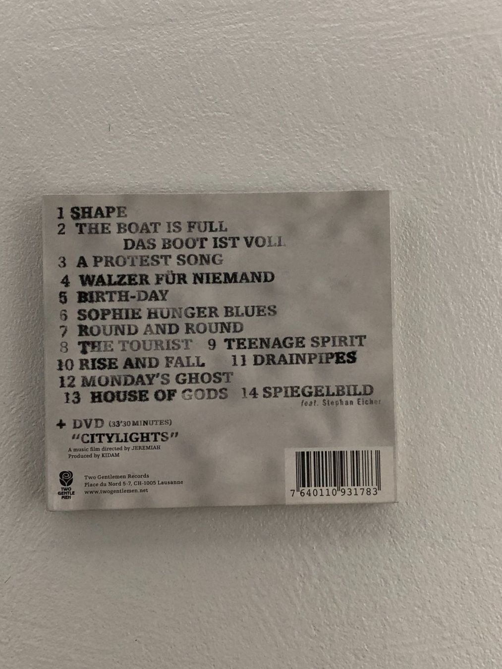 CDs: SOPHIE HUNGER : Monday's Ghost – Neu (gemäss Beschreibung) aus Thalwil von Sommerwende 2