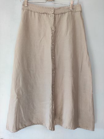 Jupe longue Zapa Paris beige taille 38 boutonnée devant