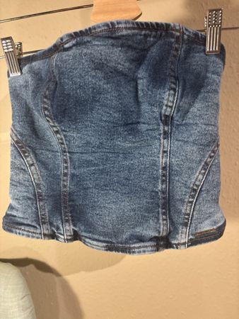 Corset en jean avec fermeture éclair taille XS